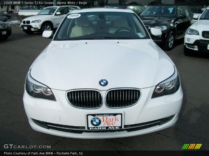 Alpine White / Beige 2008 BMW 5 Series 528xi Sedan