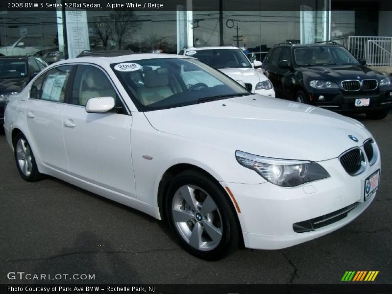 Alpine White / Beige 2008 BMW 5 Series 528xi Sedan