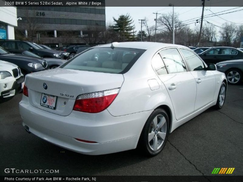 Alpine White / Beige 2008 BMW 5 Series 528xi Sedan