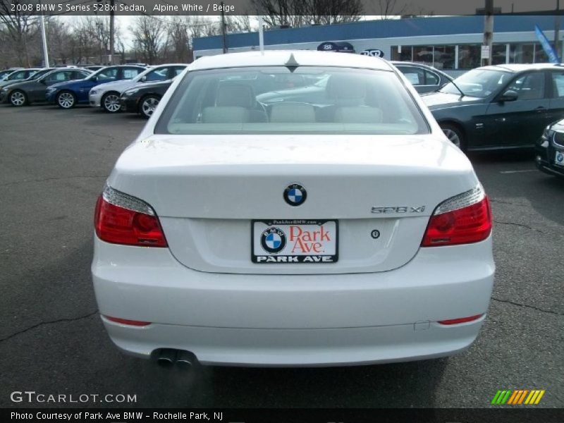 Alpine White / Beige 2008 BMW 5 Series 528xi Sedan