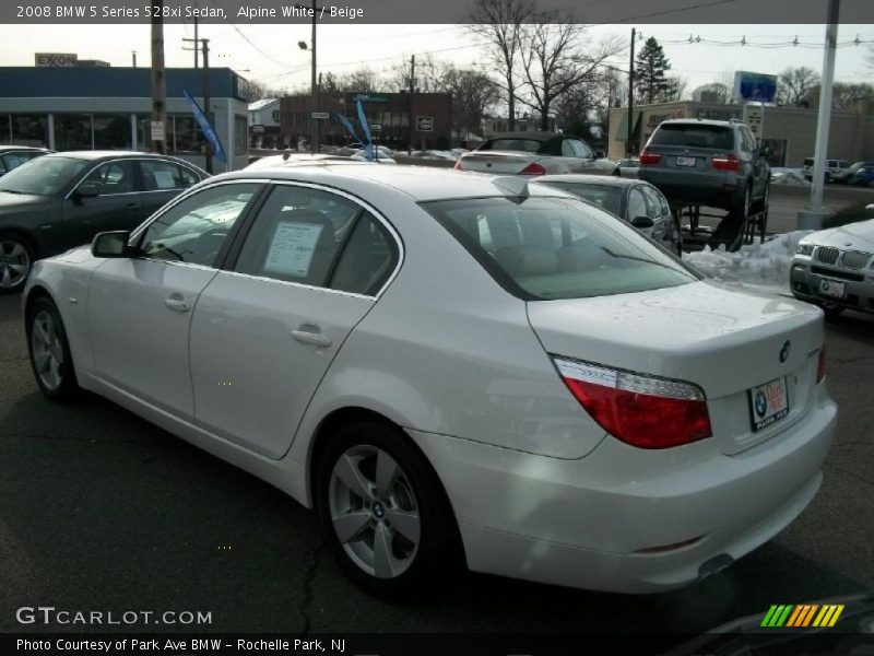 Alpine White / Beige 2008 BMW 5 Series 528xi Sedan