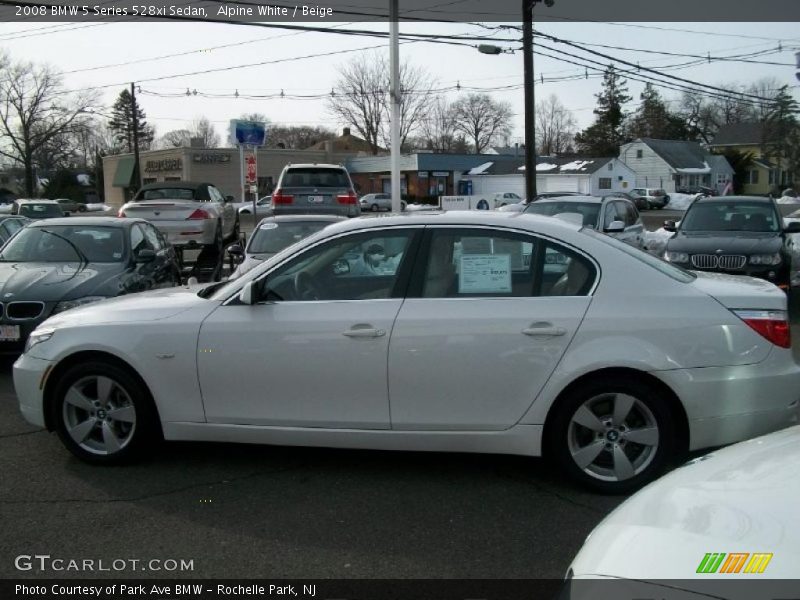 Alpine White / Beige 2008 BMW 5 Series 528xi Sedan