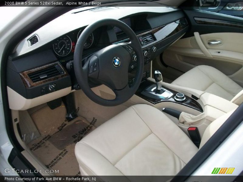 Alpine White / Beige 2008 BMW 5 Series 528xi Sedan