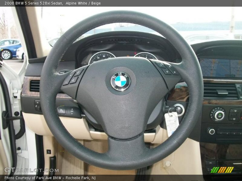 Alpine White / Beige 2008 BMW 5 Series 528xi Sedan