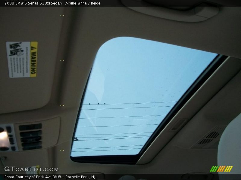 Alpine White / Beige 2008 BMW 5 Series 528xi Sedan