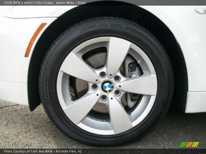Alpine White / Beige 2008 BMW 5 Series 528xi Sedan