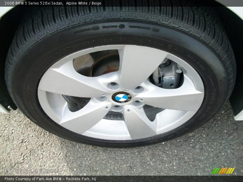 Alpine White / Beige 2008 BMW 5 Series 528xi Sedan