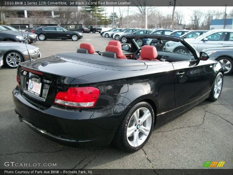 Jet Black / Coral Red Boston Leather 2010 BMW 1 Series 128i Convertible