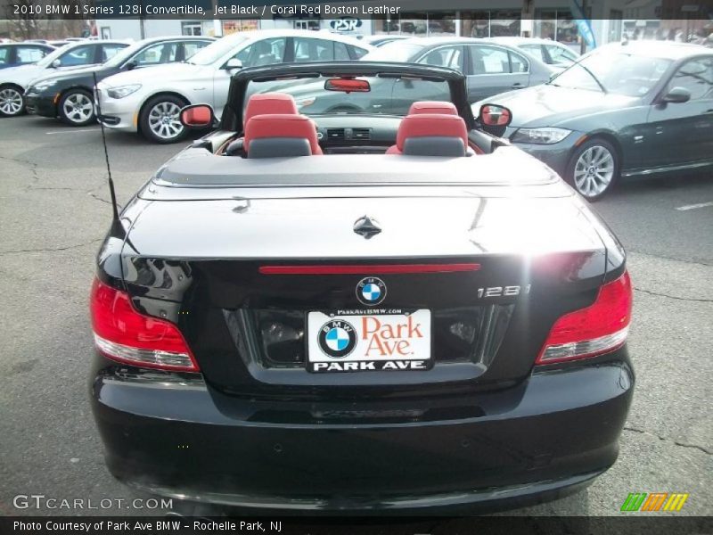 Jet Black / Coral Red Boston Leather 2010 BMW 1 Series 128i Convertible