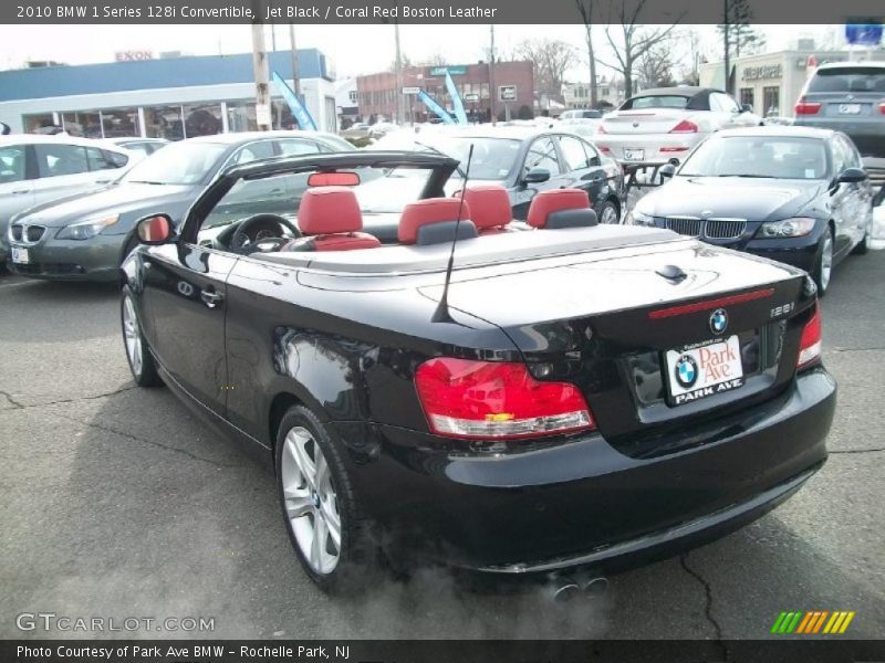 Jet Black / Coral Red Boston Leather 2010 BMW 1 Series 128i Convertible