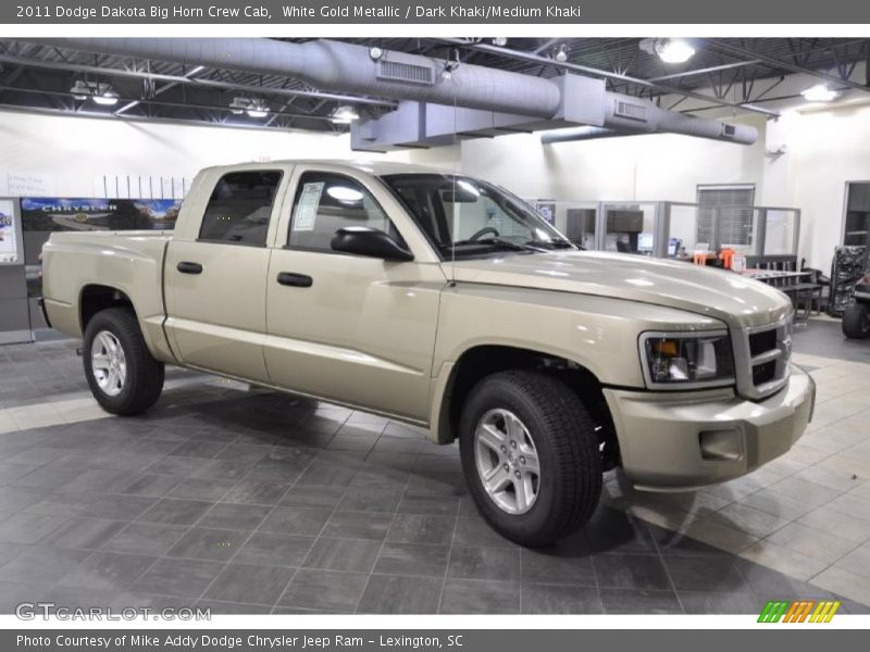 White Gold Metallic / Dark Khaki/Medium Khaki 2011 Dodge Dakota Big Horn Crew Cab