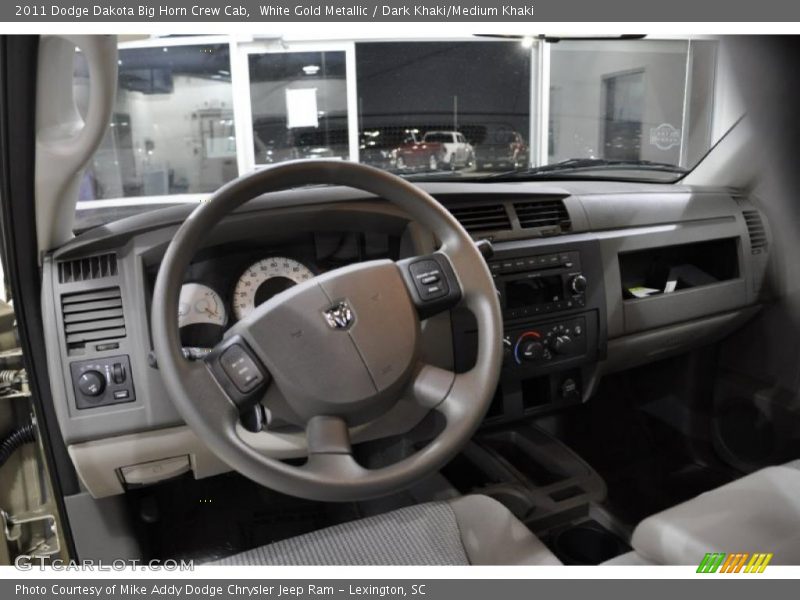White Gold Metallic / Dark Khaki/Medium Khaki 2011 Dodge Dakota Big Horn Crew Cab