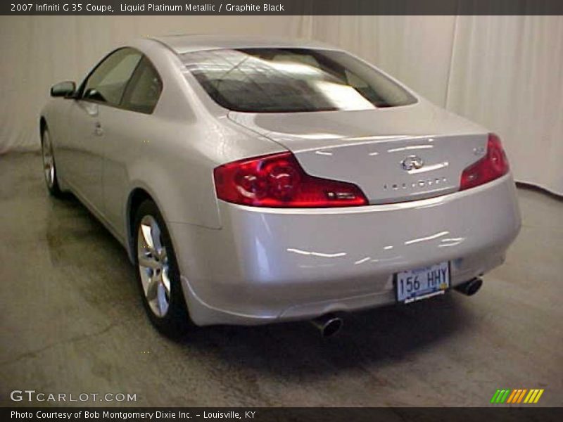 Liquid Platinum Metallic / Graphite Black 2007 Infiniti G 35 Coupe
