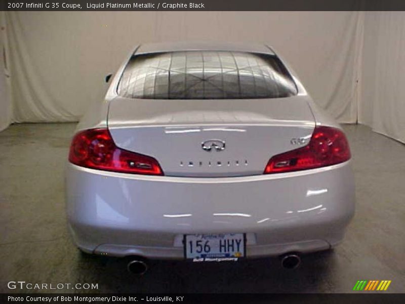 Liquid Platinum Metallic / Graphite Black 2007 Infiniti G 35 Coupe