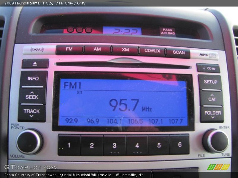 Steel Gray / Gray 2009 Hyundai Santa Fe GLS