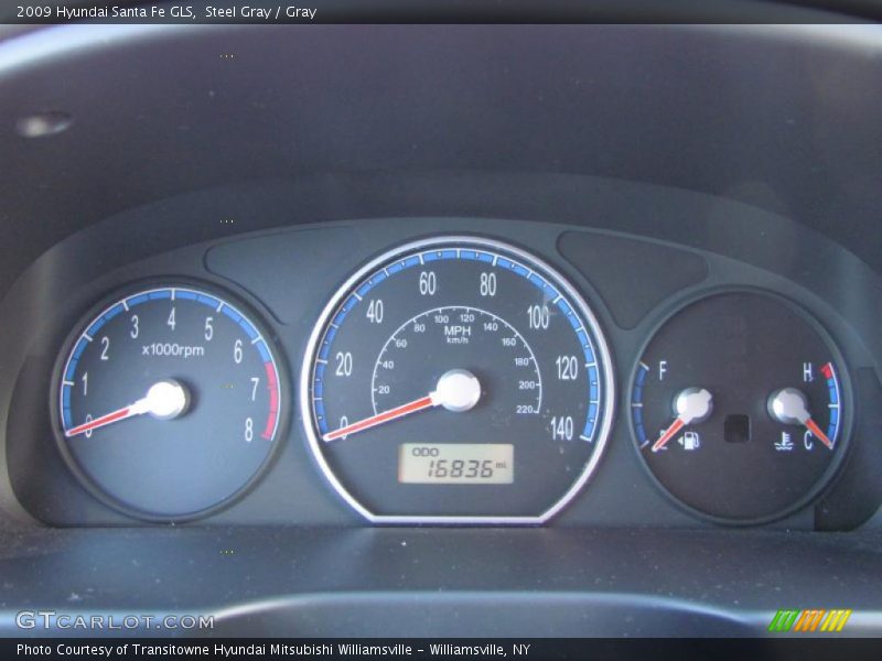 Steel Gray / Gray 2009 Hyundai Santa Fe GLS