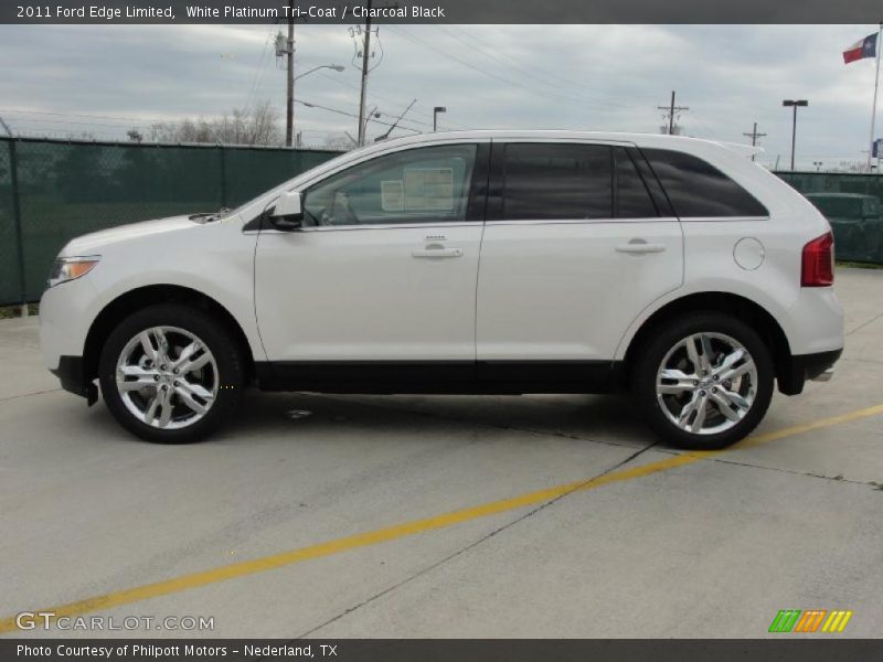 White Platinum Tri-Coat / Charcoal Black 2011 Ford Edge Limited