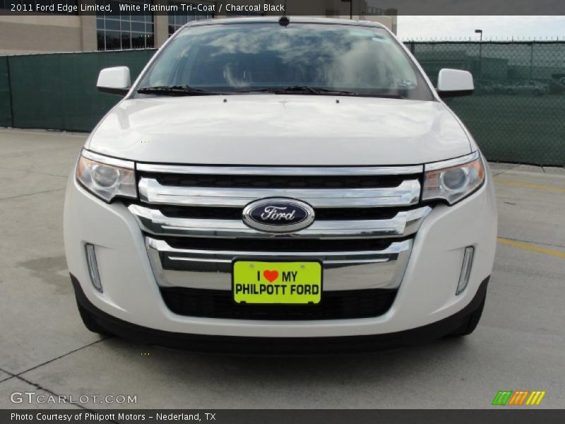 White Platinum Tri-Coat / Charcoal Black 2011 Ford Edge Limited