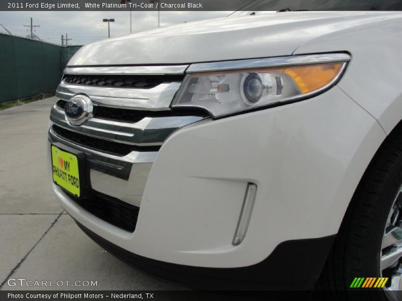 White Platinum Tri-Coat / Charcoal Black 2011 Ford Edge Limited