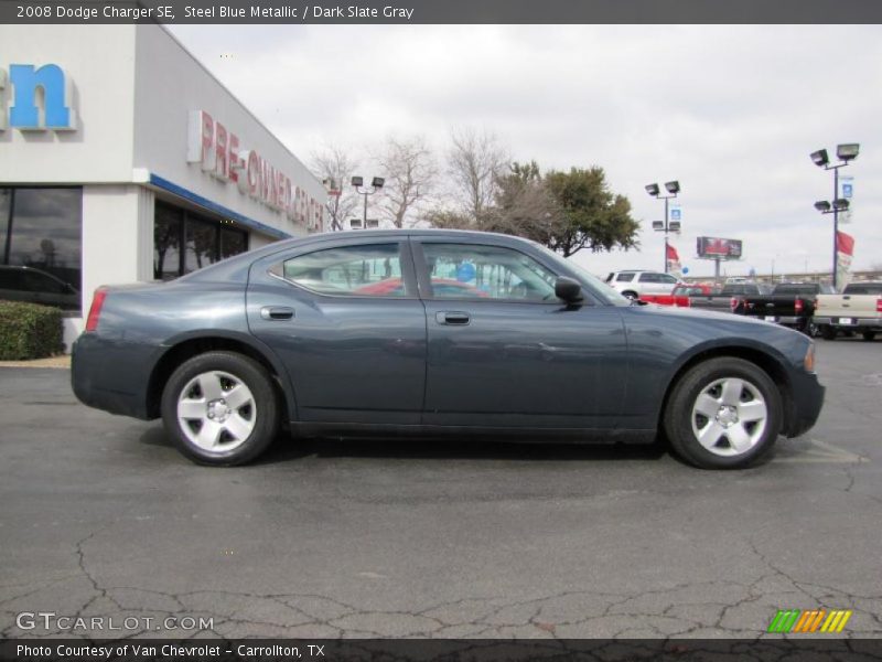 Steel Blue Metallic / Dark Slate Gray 2008 Dodge Charger SE