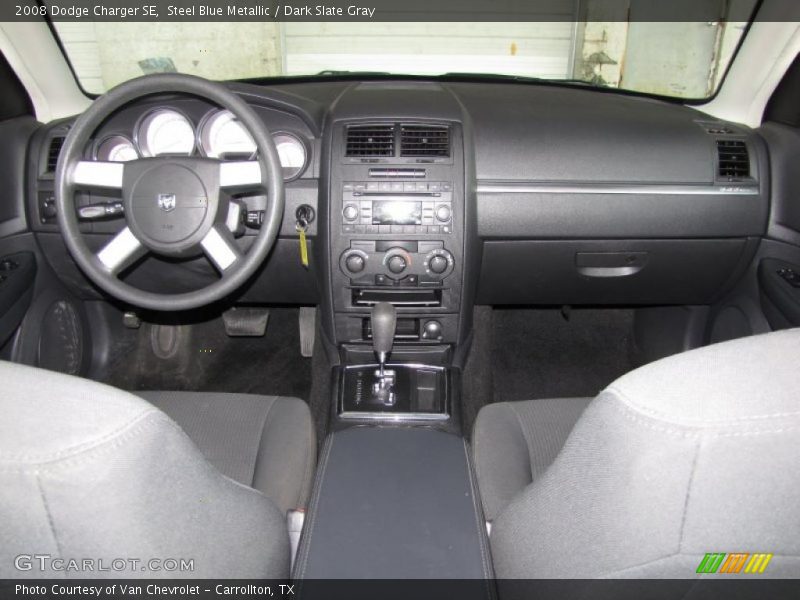 Steel Blue Metallic / Dark Slate Gray 2008 Dodge Charger SE