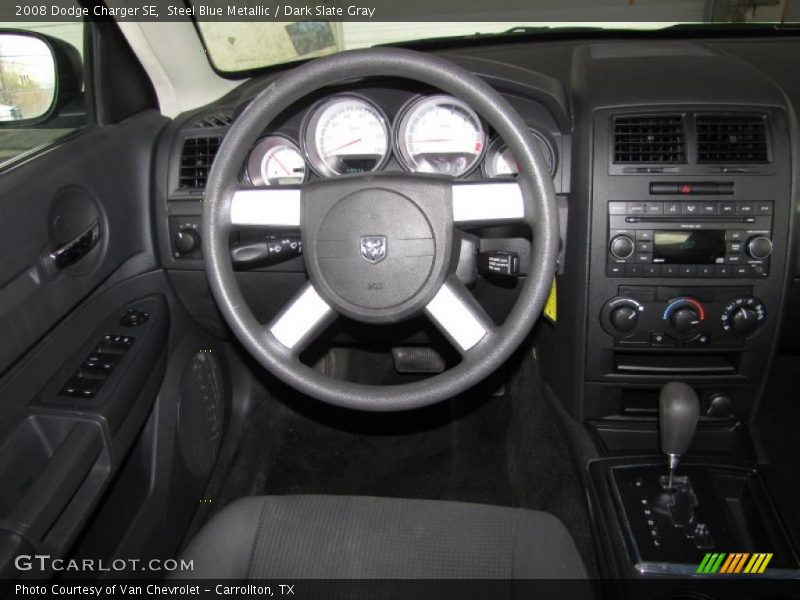 Steel Blue Metallic / Dark Slate Gray 2008 Dodge Charger SE