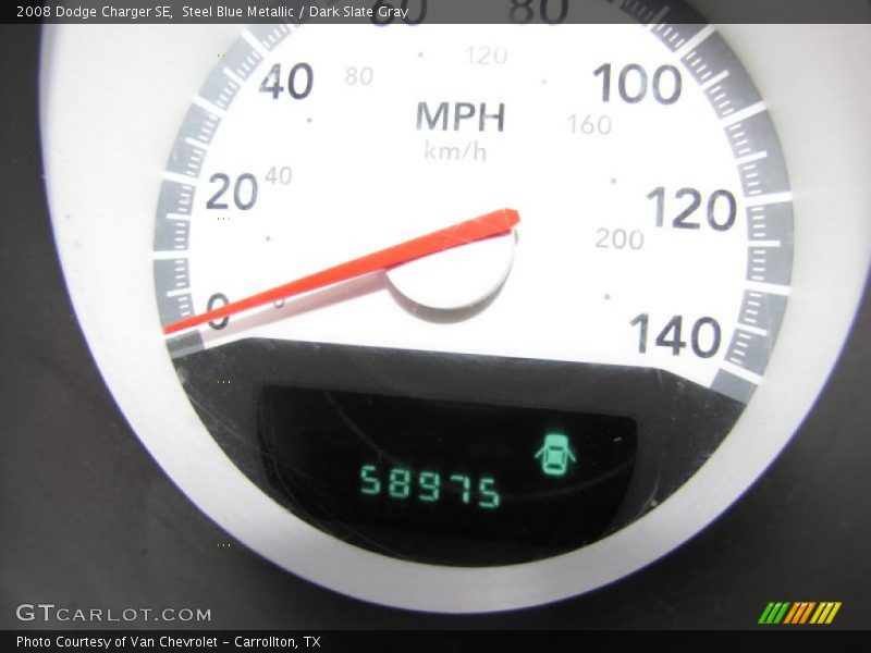 Steel Blue Metallic / Dark Slate Gray 2008 Dodge Charger SE