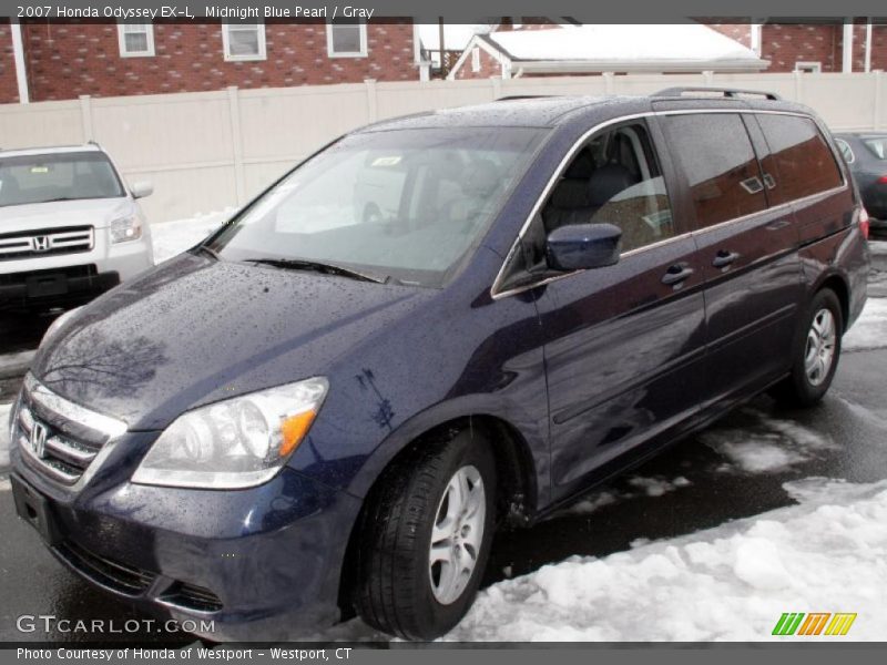 Midnight Blue Pearl / Gray 2007 Honda Odyssey EX-L
