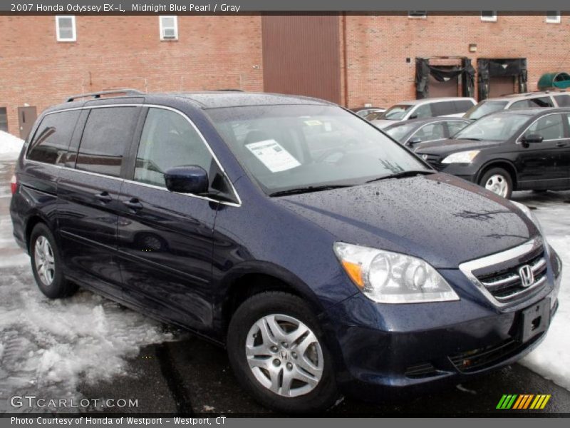 Midnight Blue Pearl / Gray 2007 Honda Odyssey EX-L