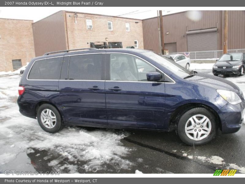 Midnight Blue Pearl / Gray 2007 Honda Odyssey EX-L