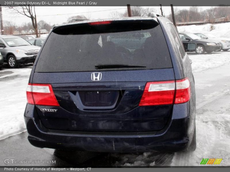 Midnight Blue Pearl / Gray 2007 Honda Odyssey EX-L