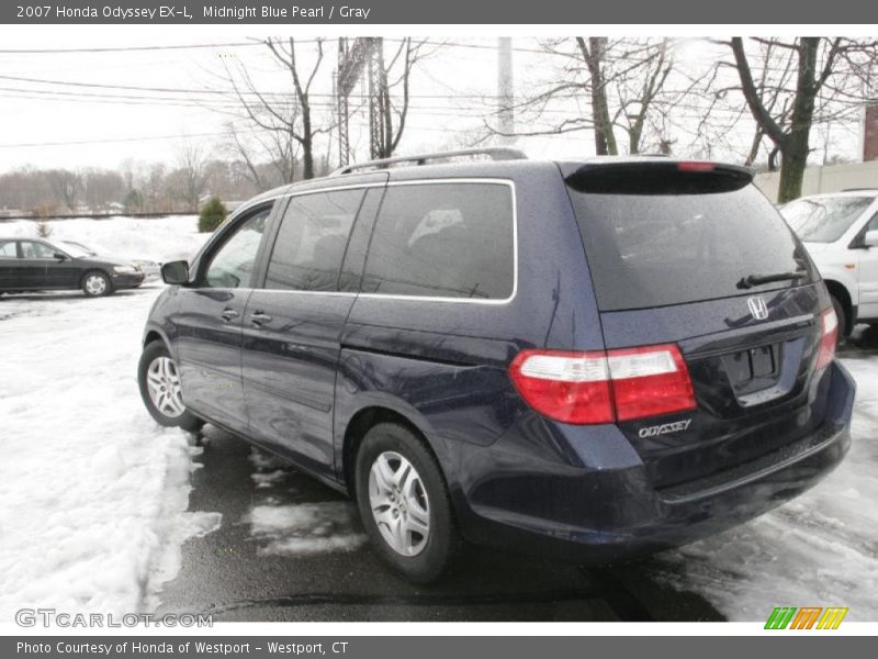 Midnight Blue Pearl / Gray 2007 Honda Odyssey EX-L