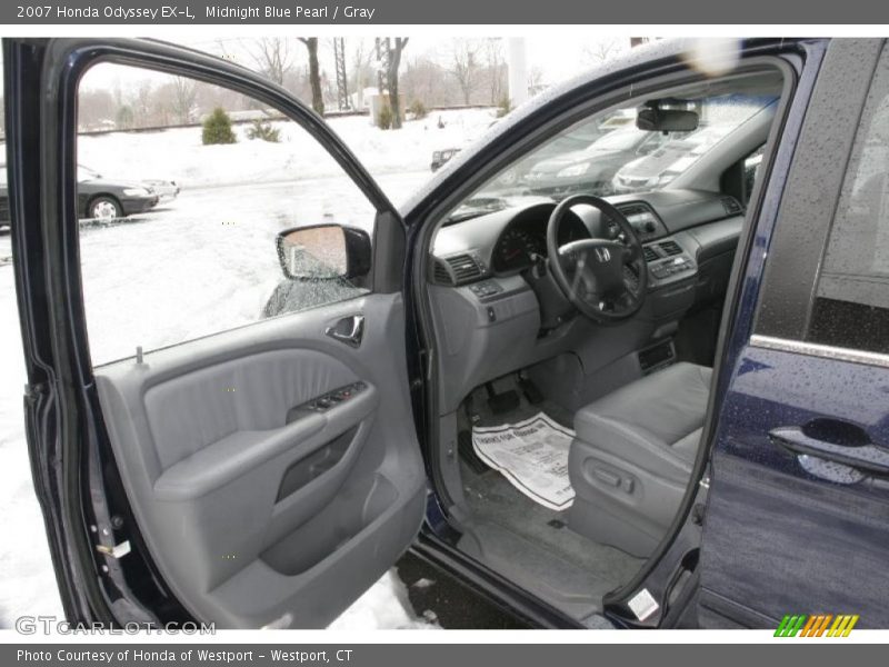 Midnight Blue Pearl / Gray 2007 Honda Odyssey EX-L
