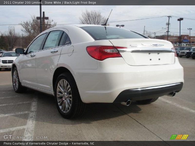 Stone White / Black/Light Frost Beige 2011 Chrysler 200 Limited