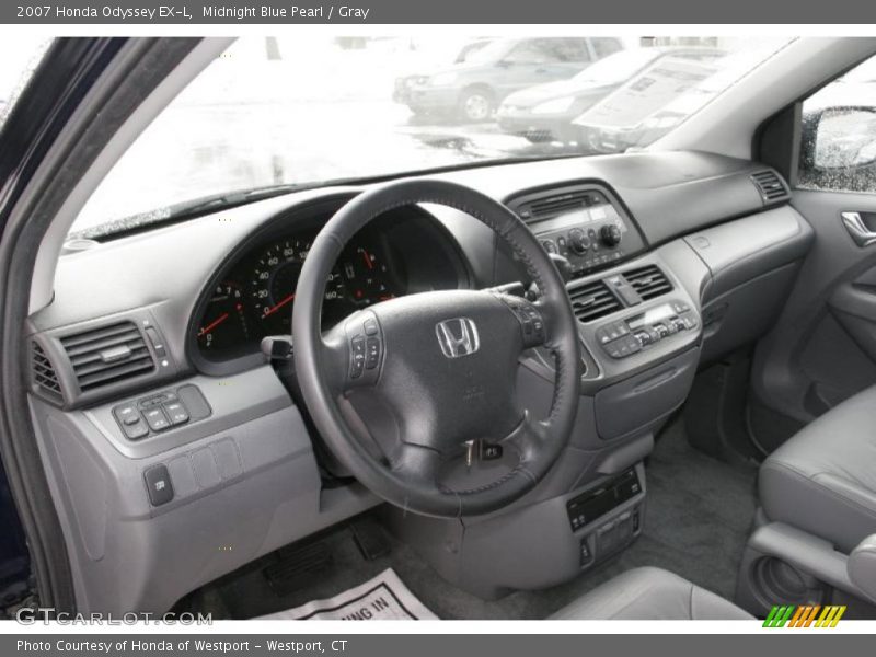 Midnight Blue Pearl / Gray 2007 Honda Odyssey EX-L