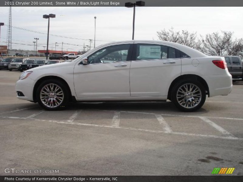 Stone White / Black/Light Frost Beige 2011 Chrysler 200 Limited