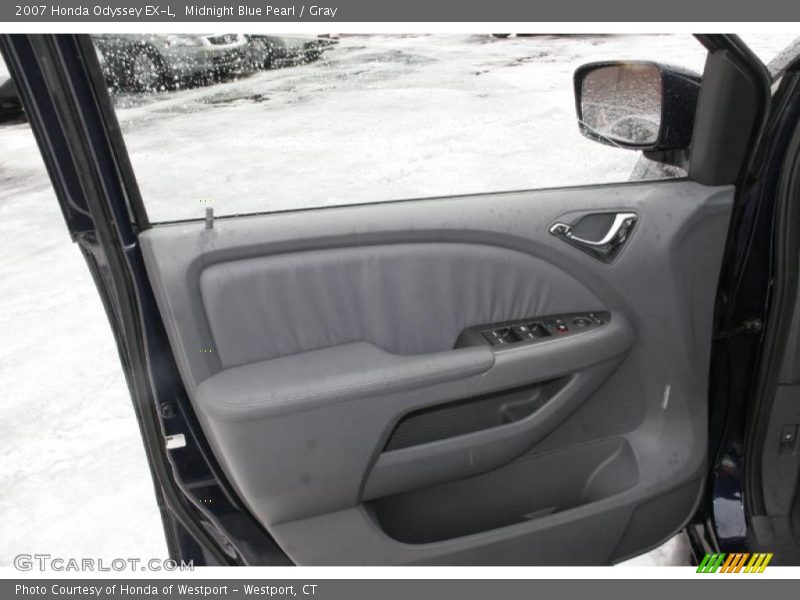 Midnight Blue Pearl / Gray 2007 Honda Odyssey EX-L