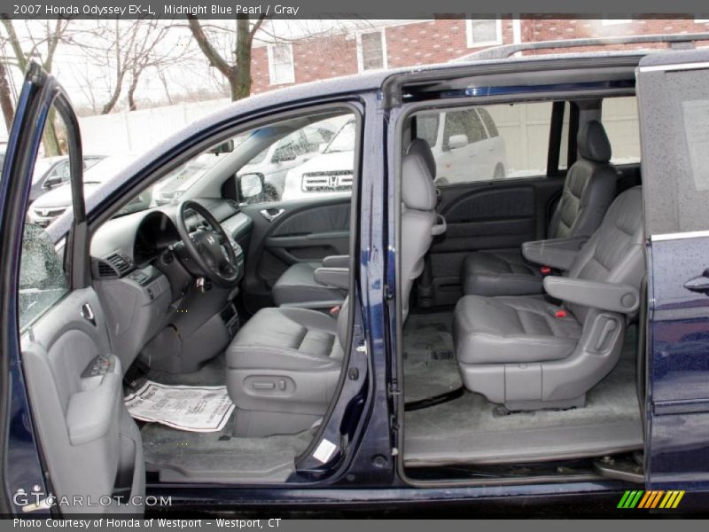 Midnight Blue Pearl / Gray 2007 Honda Odyssey EX-L