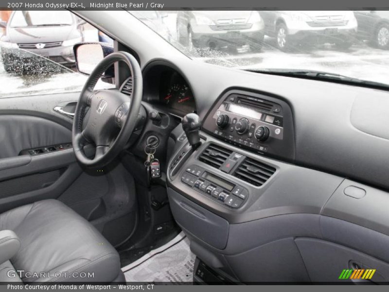 Midnight Blue Pearl / Gray 2007 Honda Odyssey EX-L