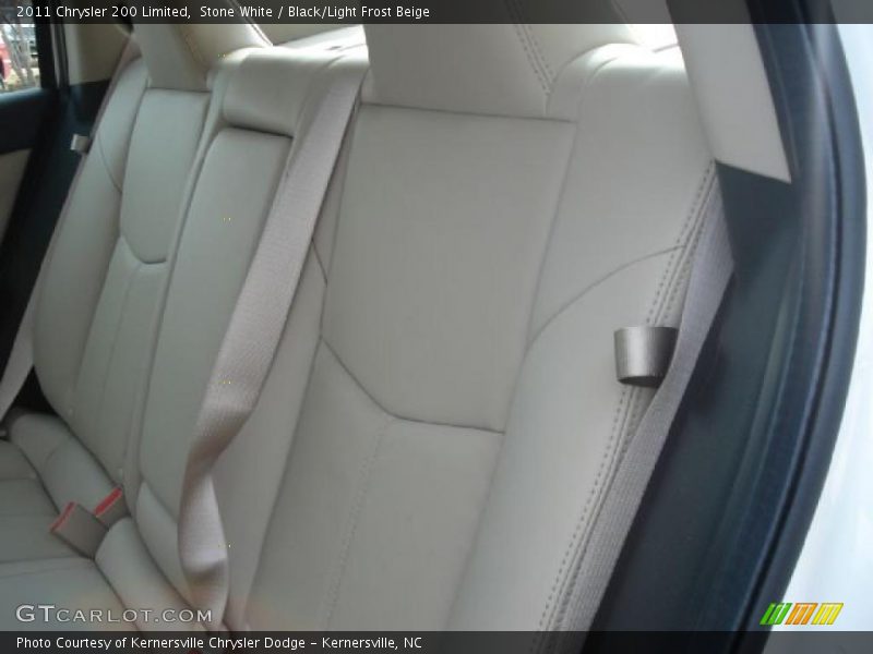 Stone White / Black/Light Frost Beige 2011 Chrysler 200 Limited