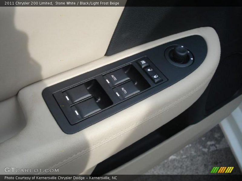Stone White / Black/Light Frost Beige 2011 Chrysler 200 Limited
