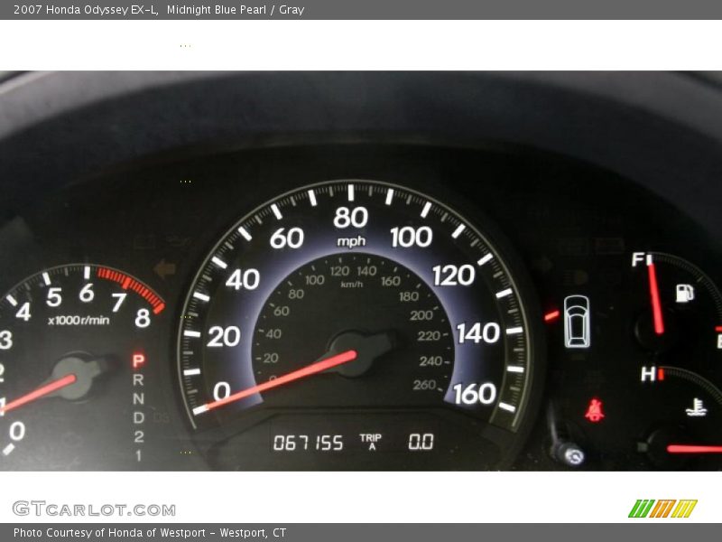 Midnight Blue Pearl / Gray 2007 Honda Odyssey EX-L