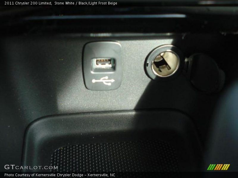 Stone White / Black/Light Frost Beige 2011 Chrysler 200 Limited