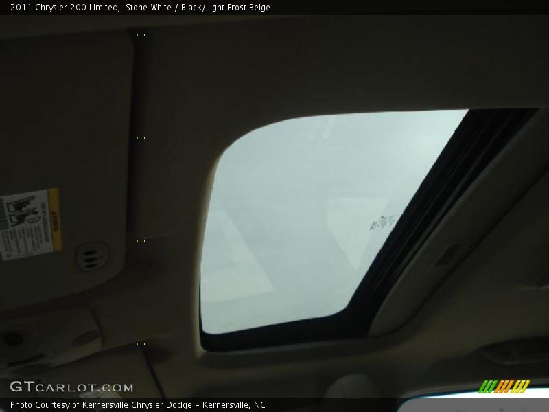 Stone White / Black/Light Frost Beige 2011 Chrysler 200 Limited