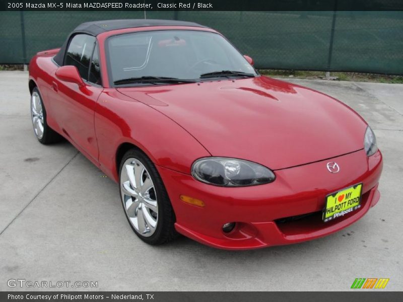 Classic Red / Black 2005 Mazda MX-5 Miata MAZDASPEED Roadster