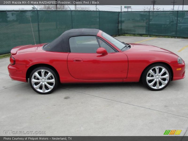 Classic Red / Black 2005 Mazda MX-5 Miata MAZDASPEED Roadster