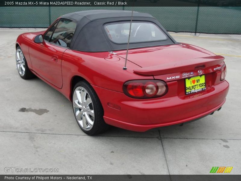 Classic Red / Black 2005 Mazda MX-5 Miata MAZDASPEED Roadster