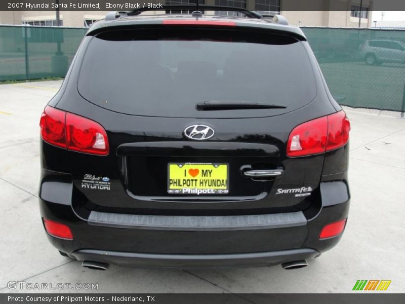 Ebony Black / Black 2007 Hyundai Santa Fe Limited