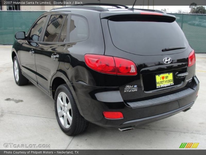 Ebony Black / Black 2007 Hyundai Santa Fe Limited
