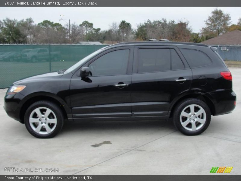 Ebony Black / Black 2007 Hyundai Santa Fe Limited